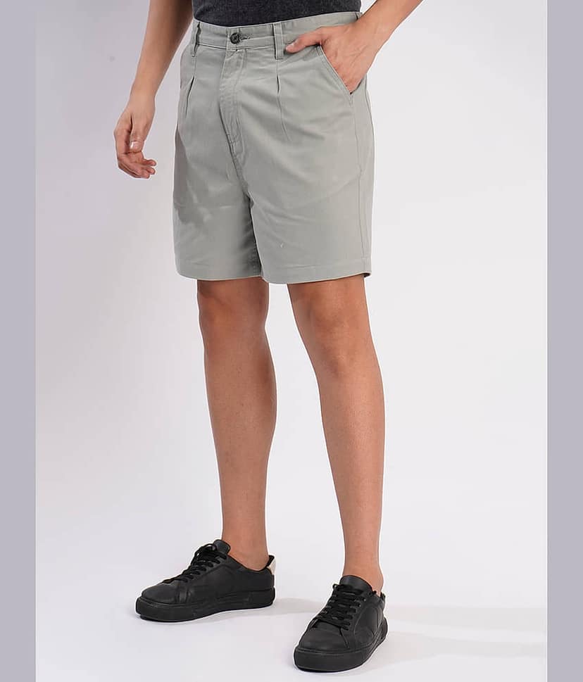 Bene Kleed Grey Cotton Men's Shorts ( Pack of 1 ) view 2