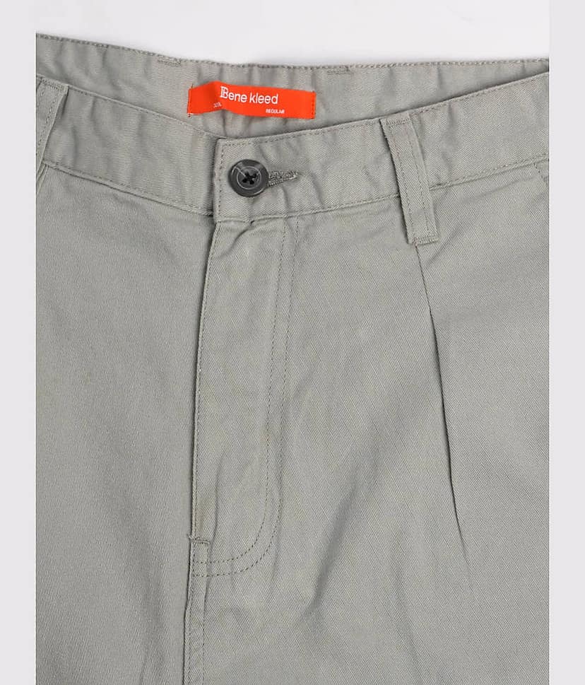 Bene Kleed Grey Cotton Men's Shorts ( Pack of 1 ) view 6
