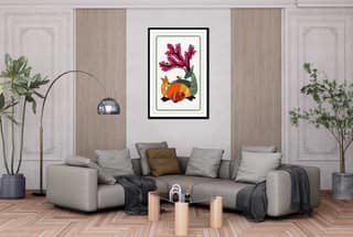 TRIBAL HARMONY WALLDECOR 16in X 24in WITH BLACK FRAME