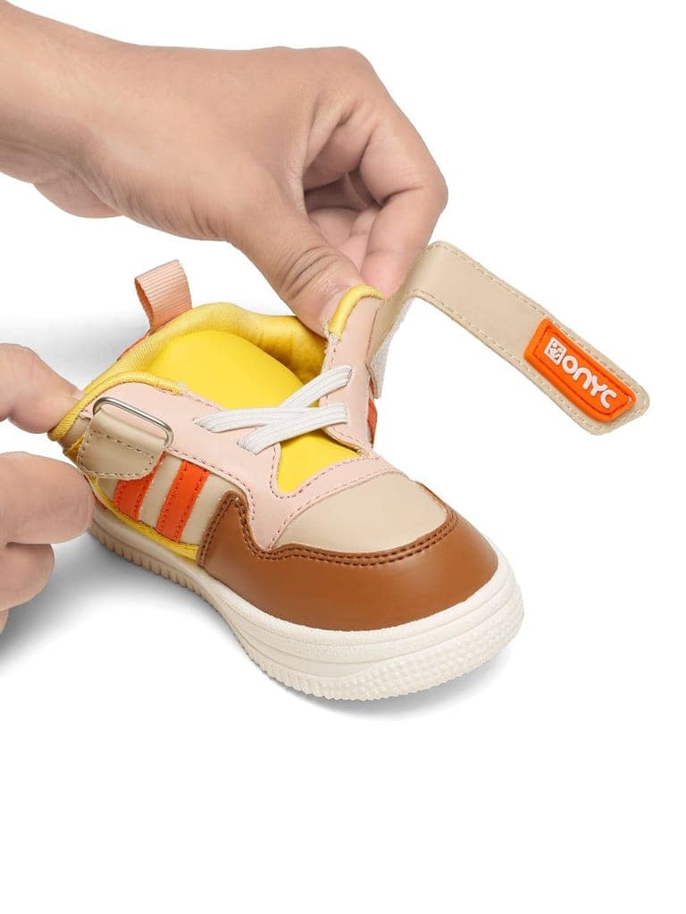 Donut Comfortable & LightWeight Sneakers With Elastic Laces - Beige (Unisex) view 4