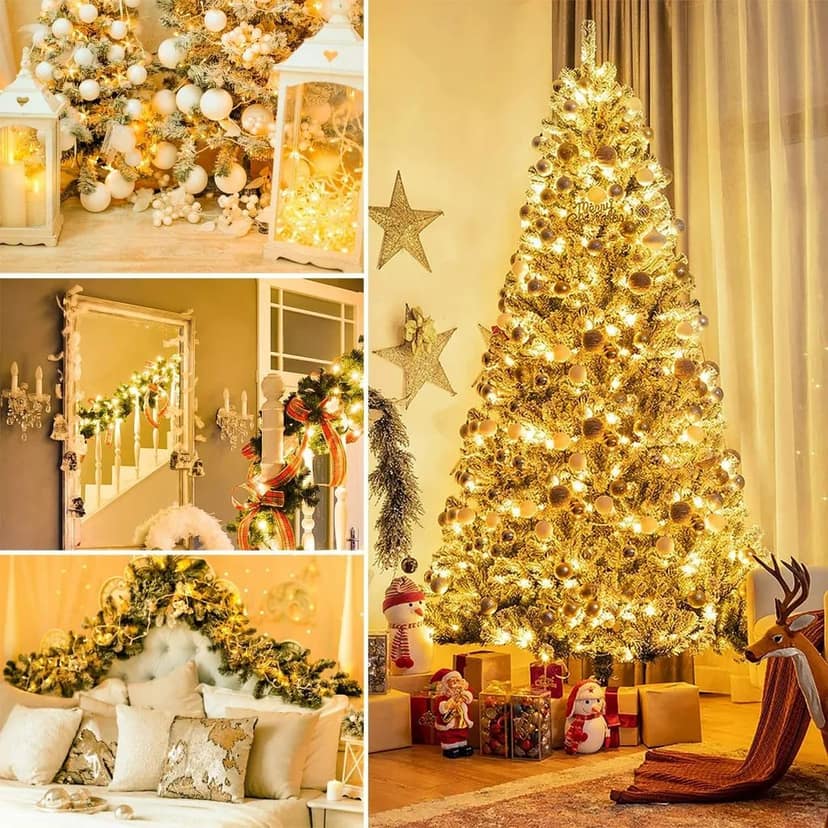 SPARKWORLD 5M Warm Yellow LED String Lights – Decorative Fairy Lights (Pack of 5) for Home, Events & Festivals | Size: 5 m view 2