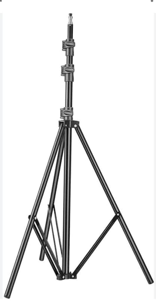 Light Stand (Heavy Duty)-8819 for Ring & Studio Lights 7 ft for Photography, Reflector, Flash Units, Diffuser, Portrait, softbox, etc. for Outdoor Indoor Shoots. Metal. 1/4 inch Thread. Premium-Black
