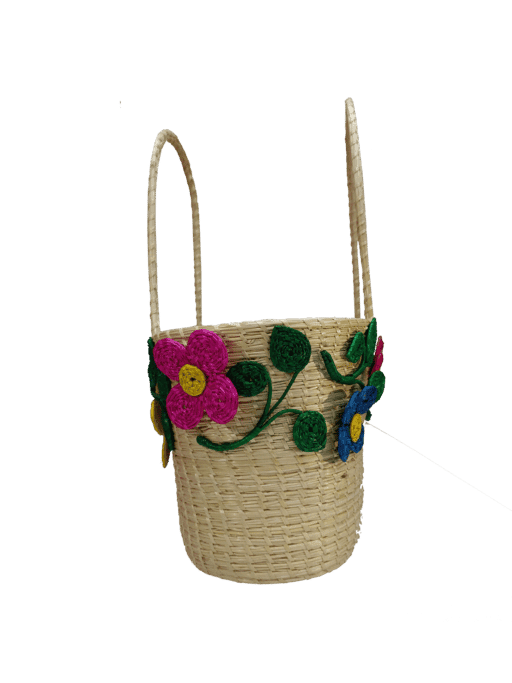 Handmade Sikki yellow color Square Basket view 2