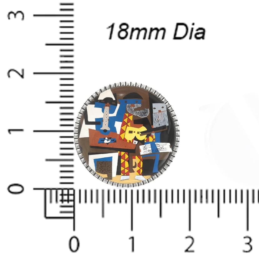The Smart Buttons - Shirt Button Cover Cufflinks for Men - Three Musicians Inspired by Pablo Picasso view 6