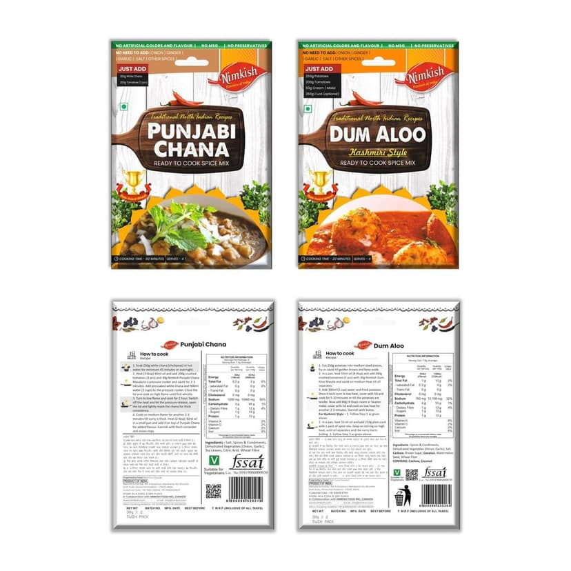 Nimkish Veg Curry Spice Combo Pack of 10 | Ready-to-Cook Indian Masala Premix | Value Kitchen Pack view 4