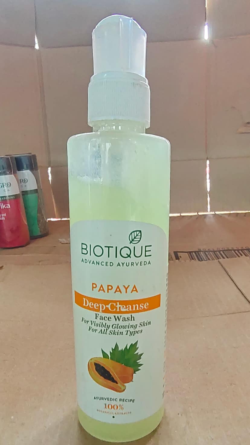 Biotique papaya deep cleanse face wash