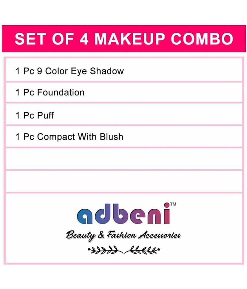 Adbeni Face & Eye Tuning Combo Makeup Pack & Eyeshadow, Foundation Makeup Kit 100 view 2