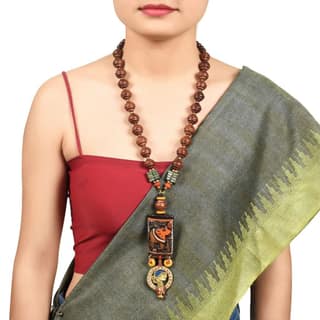 Dhokra Elephant Handcrafted Necklace (1TMTNCKCG04472)