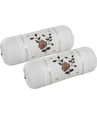 MAHALUXMI COLLECTION - Pack of 2 Microfibre Embroidered Standard Size Pillow Cover ( 78.74 cm(31) x 40.64 cm(16) ) - Maroon