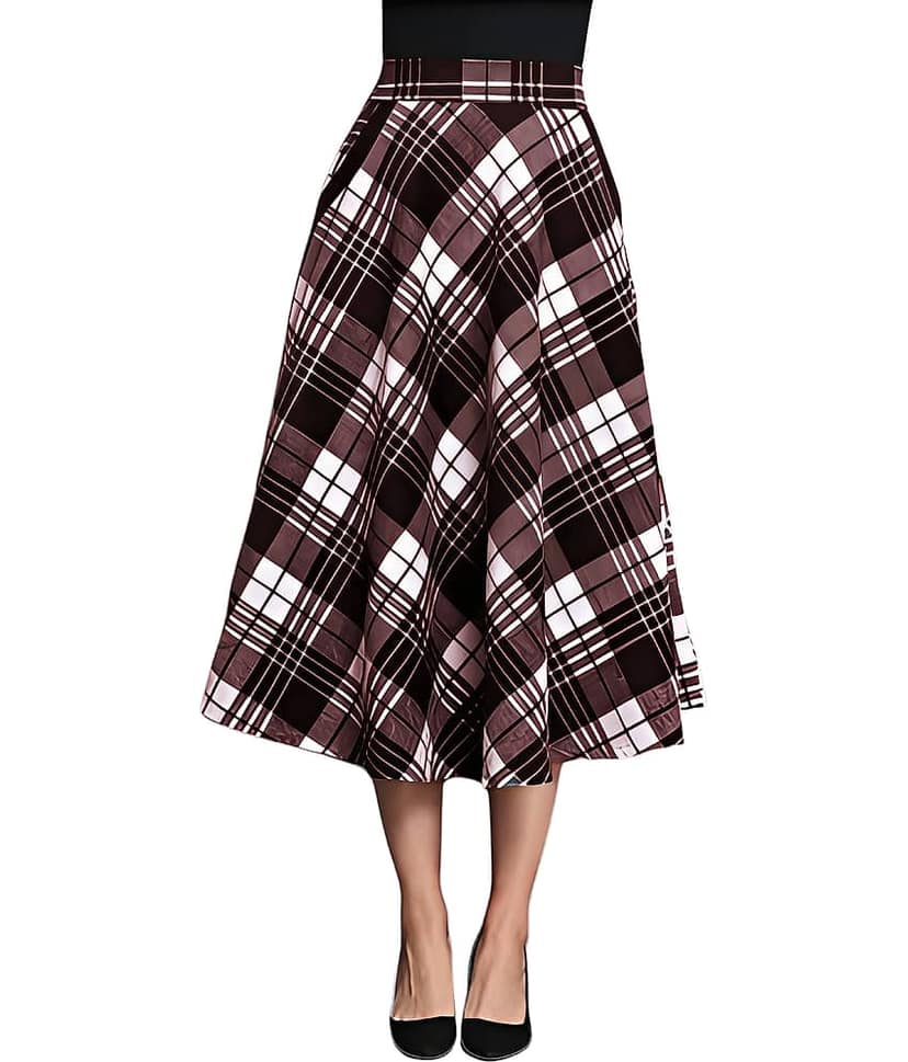 ZELZIS Blue Cotton Women's Flared Skirt ( Pack of 1 ) view 2