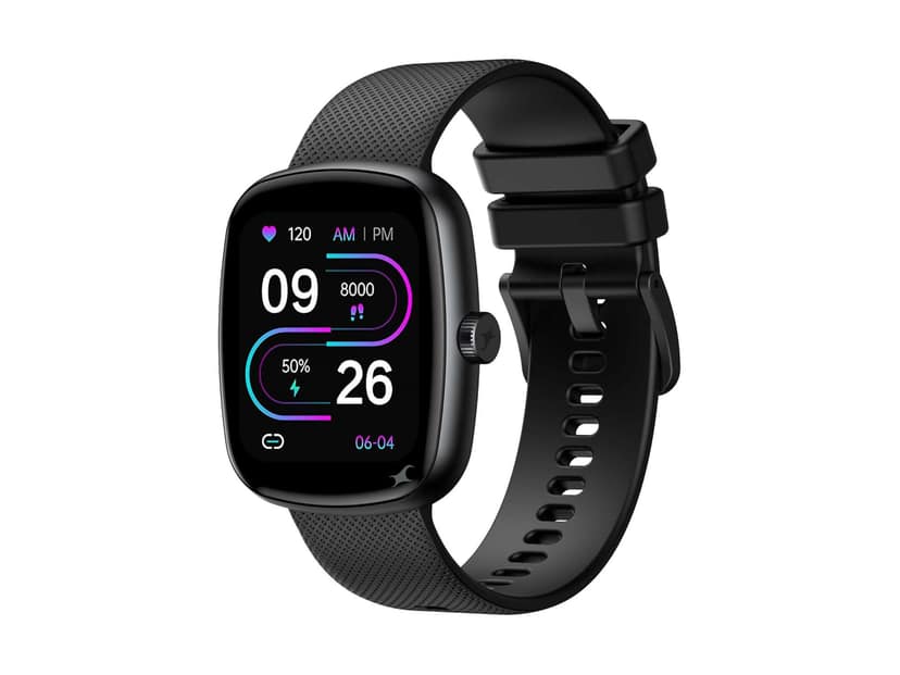 Fastrack Jupiter S3 Smartwatch with 1.83 TFT 2.5D Display, Push Button & Rotary Crown, BT Calling, HRM, SpO2 - Black