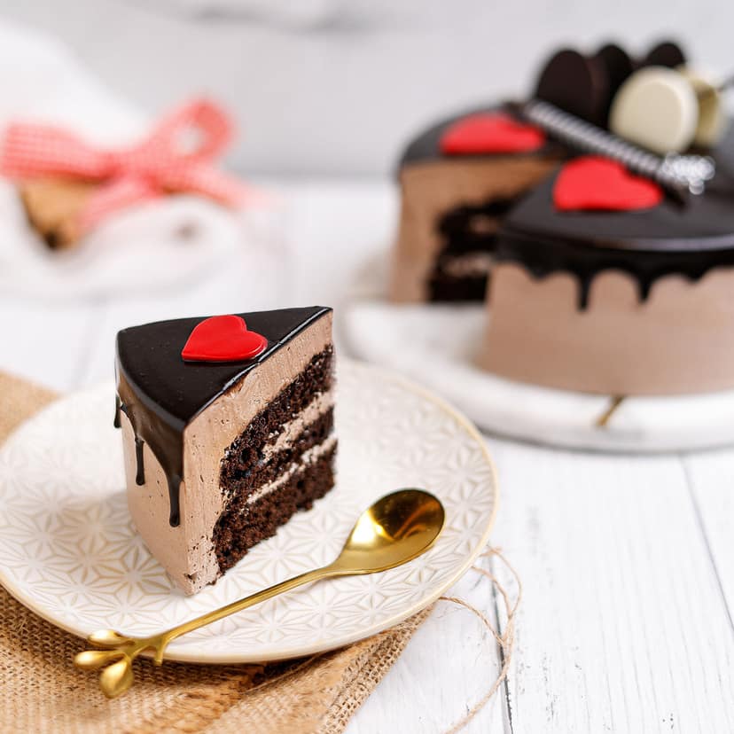 Red Hearts Chocolate Cake Half Kg view 5