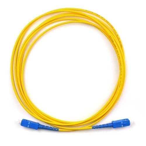 SC-SC Single Mode Fiber Optic Patch Cable Fiber Cables SC to SC SC Optical Connector for Laptop (Yellow, Blue) LENGTH 3 METER view 2