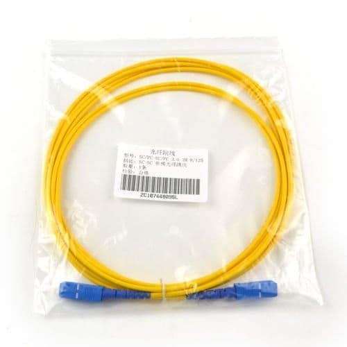 SC-SC Single Mode Fiber Optic Patch Cable Fiber Cables SC to SC SC Optical Connector for Laptop (Yellow, Blue) LENGTH 3 METER view 4