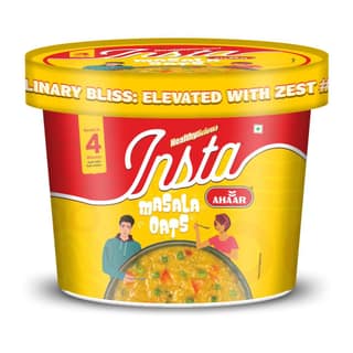 Insta Ahaar Masala Oats - Cup 55g | Ready-to-Eat | Instant Snack