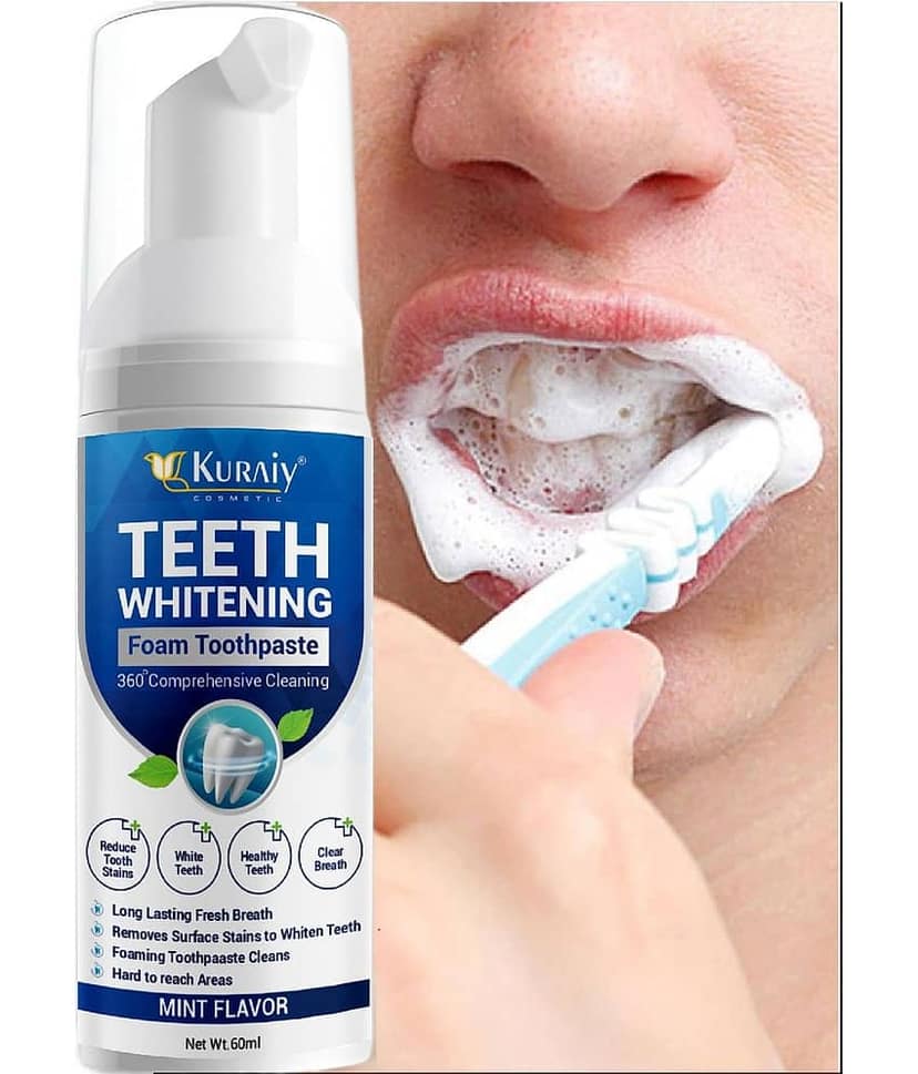 KURAIY Teeth Whitening Oral Hygiene Breath Toothpaste Foam 60ML