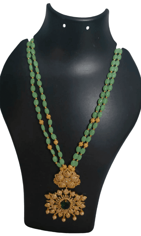 Crystal Faux Pearl Kundan Necklace