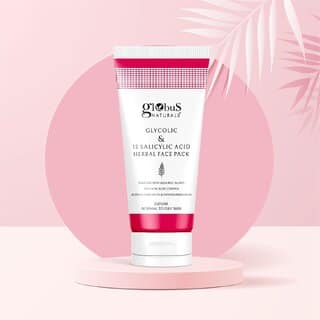 Globus Naturals Anti Acne Glycolic & 1 % Salicylic Acid Face Pack, For Acne Prone & Oily Skin, 100 gms