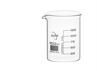 NSAW 150 ml Borosilicate Glass Beaker with Graduations