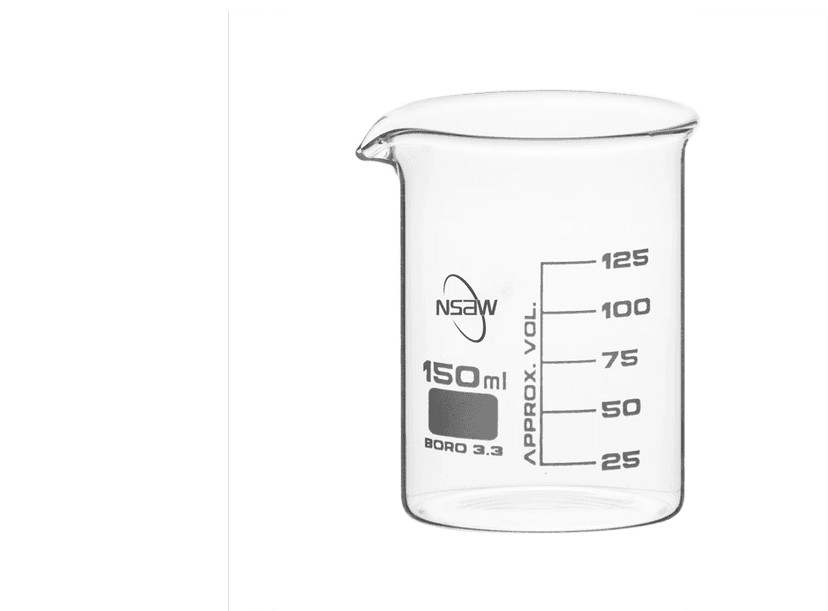NSAW 150 ml Borosilicate Glass Beaker with Graduations