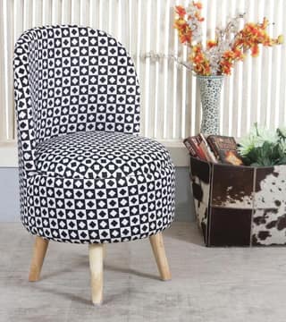ShadowKart Ottoman Pouffes Sitting Mudda Puffy Stool for Living Room Dressing Table Pouf Round Footstool for Home Decor, Printed,18x18x32 Inch
