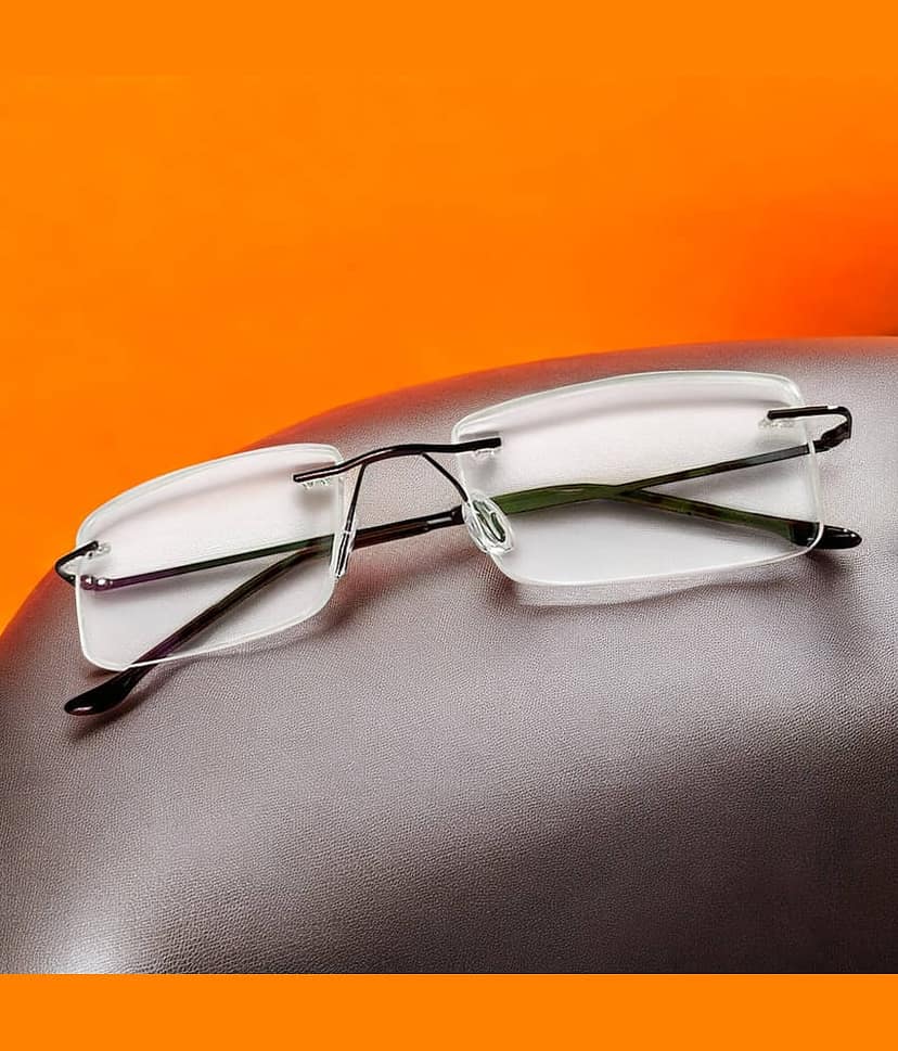 Redex Rectangle Rimless Reading Glasses