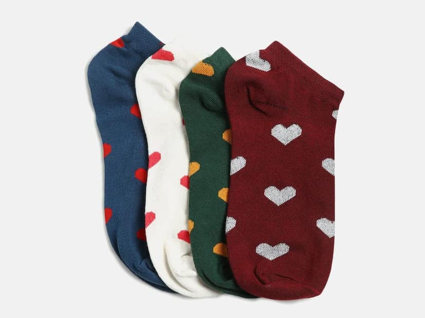 Kolor Fusion Women Low Cut Ankle Length Cotton Socks (Pack Of 4) view 7