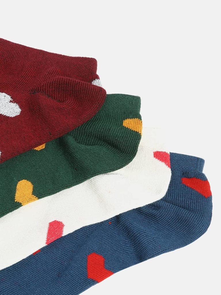 Kolor Fusion Women Low Cut Ankle Length Cotton Socks (Pack Of 4) view 8