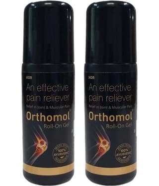 Orthomol Ayurvedic Pain Relief Roll-On for Joint Pain, Muscular Pain, Arthritis, (Pack Of 2)