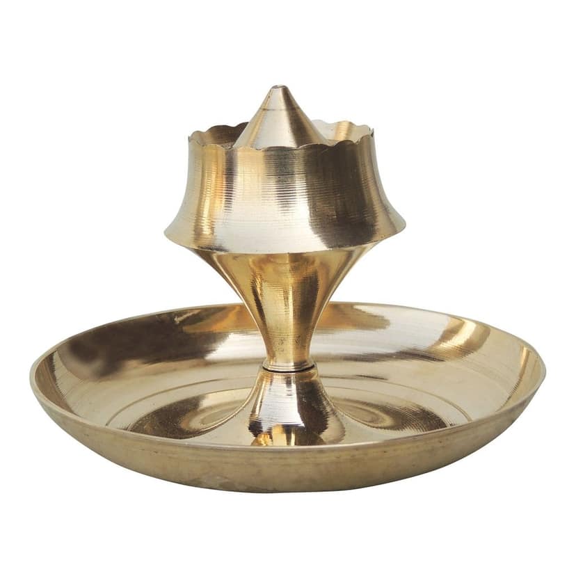Brass God Temple Agardan, Agarbatti Stand Plate, Height : 3 Inch (FMAS637 C) view 2