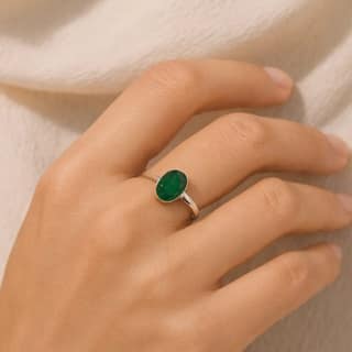 Certified Natural Emerald Panna Adjustable Ring - For Success & Wealth
