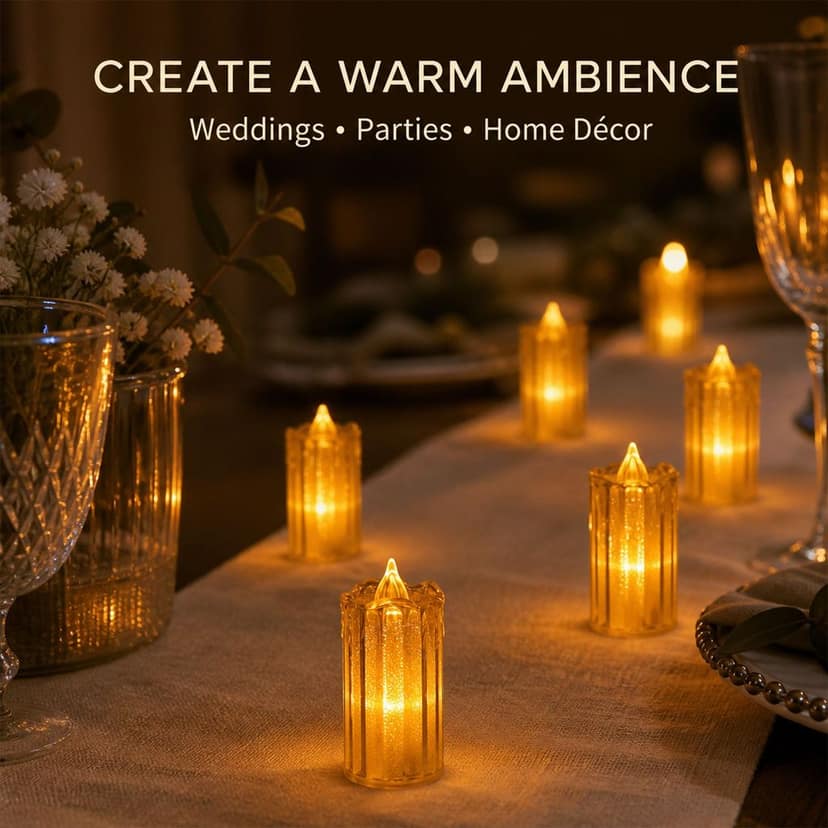 Flameless LED Candles – Decorative Tea Lights view 2