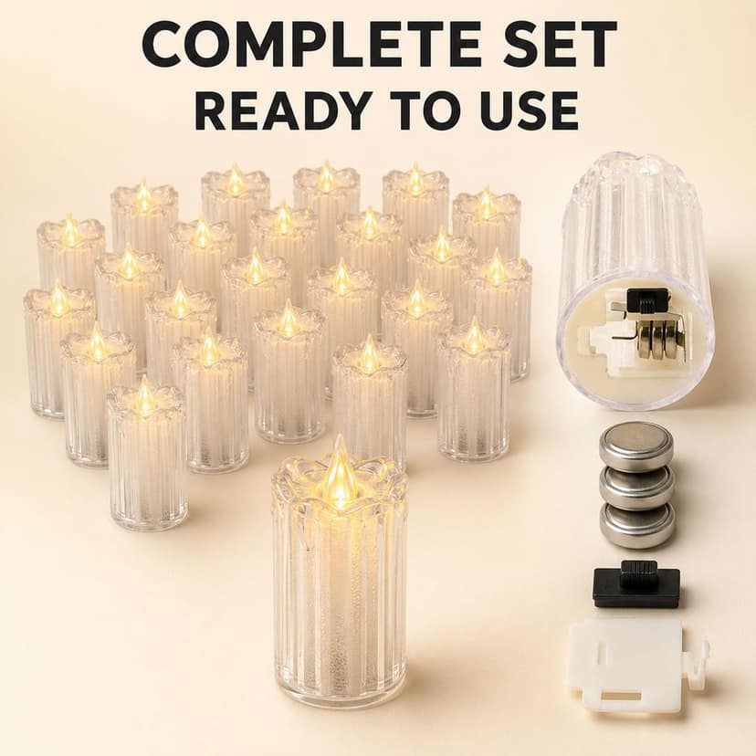 Flameless LED Candles – Decorative Tea Lights view 3