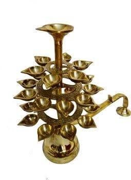 Brass Diya Stand - Ornate Multi-Tier Holder