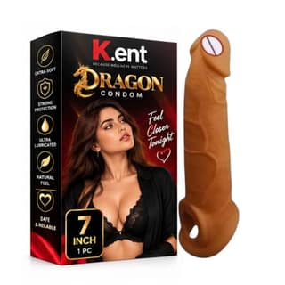 7 Inch Dragon Condom | Personal Adult Accessory | Dragon-Inspired Novelty Design | Adult Lifestyle Product | 1 Pc