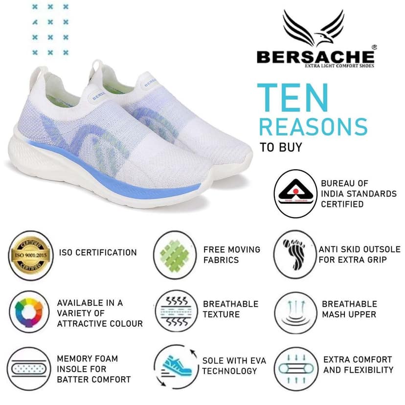 Bersache Sneaker, Loafers ,Casual With Extra Comfort Sneakers For Women's view 5