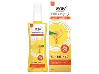 WOW UV Water Transparent Sunscreen Spray SPF 50 - Quick Absorbing, Oil Free, Non Sticky-with Raspberry & Carrot Seed Extract - 100ml