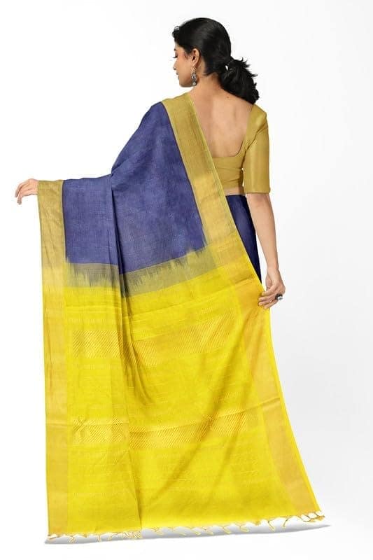 APCO Handloom - Women's Venkatagiri SICO Cotton Blend Handloom Saree, Blue 06 view 3