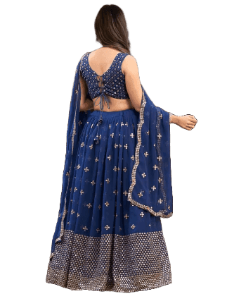 Embellished Semi Stitched Lehenga Choli view 2