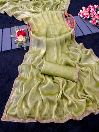 Fendi Saree in Pastel (Color - Pastel) by SHIV TEXTILES