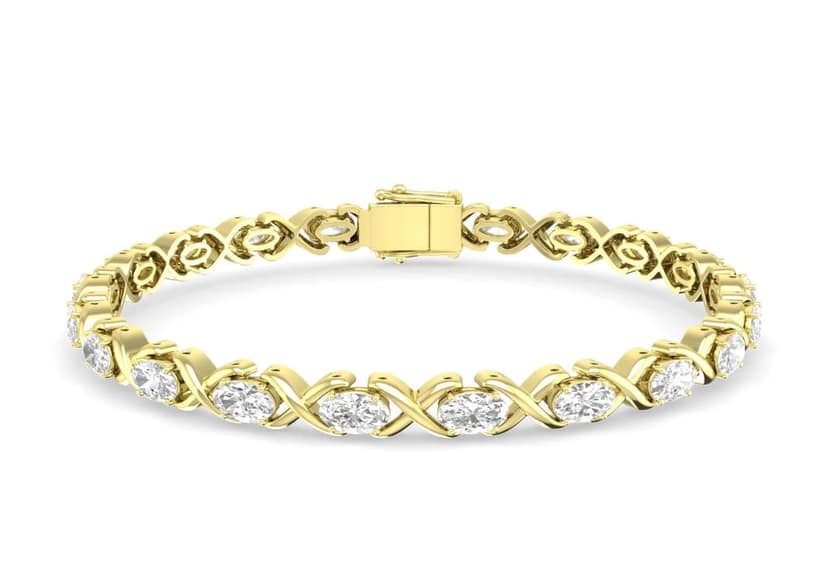 Interlinked Oval Tennis Bracelet view 2
