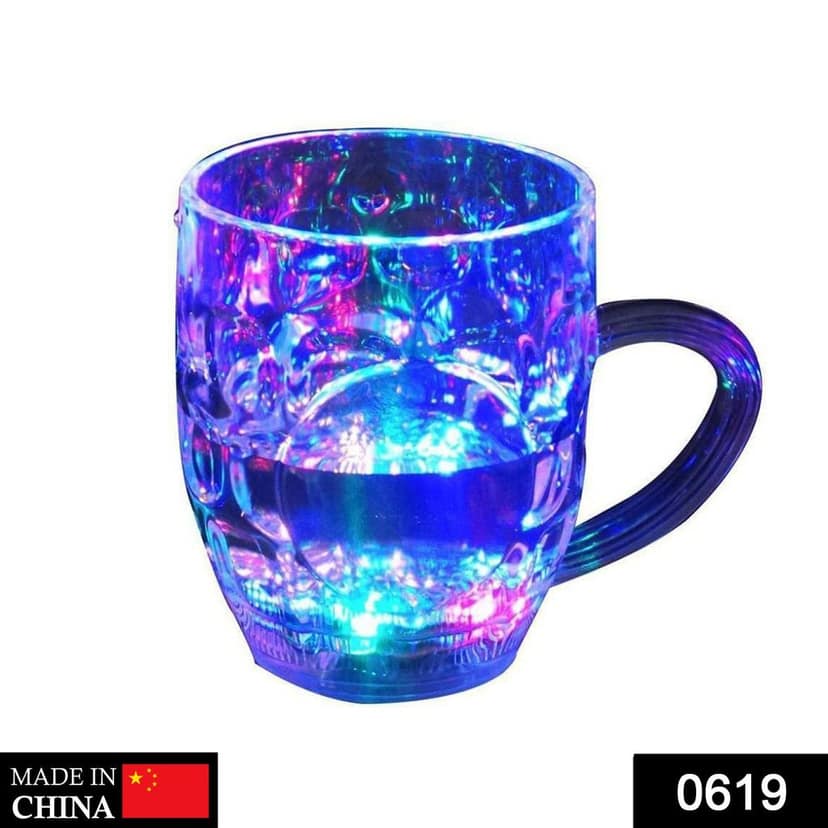 LED Glass Cup – Rainbow Colour Changing Mug view 2