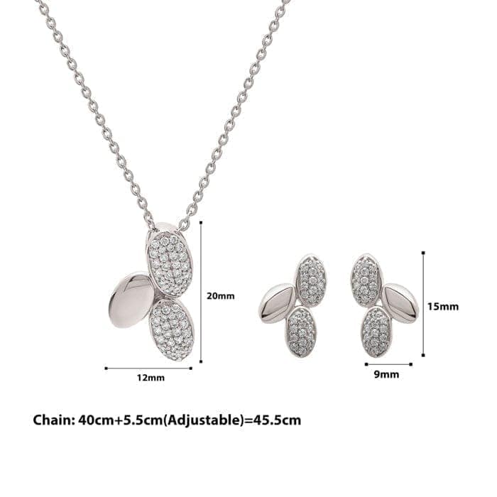 Silver Jasmine Pendant Set view 5