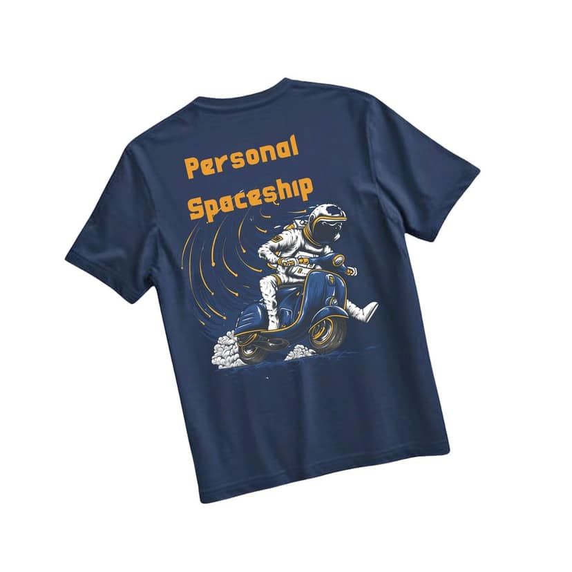 Trishoolin "Personal Spaceship" Abstract Theme Graphic T-Shirt (Design 10394) | Cotton Regular Fit Crew Neck Tee | Pack of 1 view 2