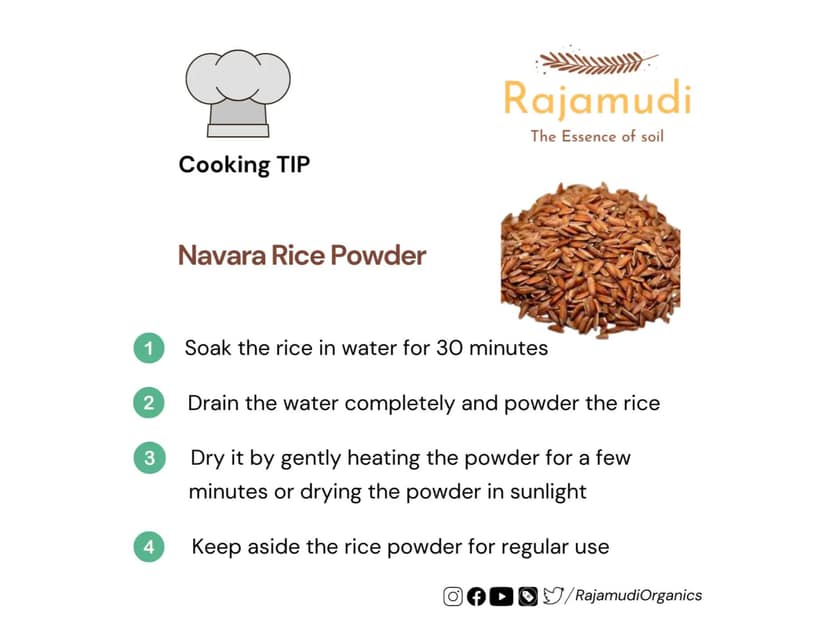 Rajamudi Organics Kerala Medicinal Navara Rice - 2 Kilogram view 3