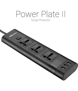 Portronics POR-671 3 socket with USB Surge Protector