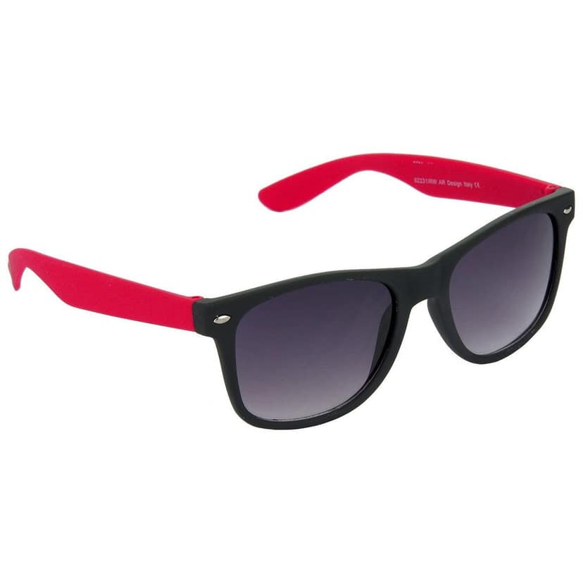 HRINKAR Rectangular Stylish Sunglasses For Men And Women (Grey And Grey Lens | Black And Black Frame - HCMB403) With Free Paper 3D Glass view 2