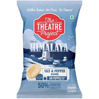 The Theatre Project Air Popped Chips - Himalaya Salt & Pepper, 21 gm