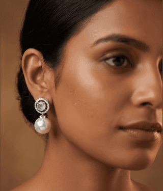 AKLINA Pink Danglers Earrings ( Pack of 1 )