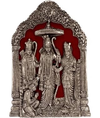 eCraftIndia While Metal Statue of Ram-Sita